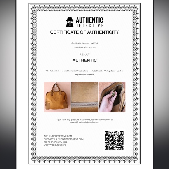 LOEWE Amazona 35 Anagram Embossed Leather Brown  Handbag Authentic Vintage - Picture 14 of 14